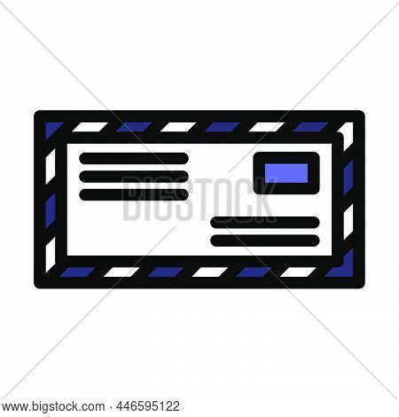 Icon Of Letter. Editable Bold Outline With Color Fill Design. Vector Illustration.