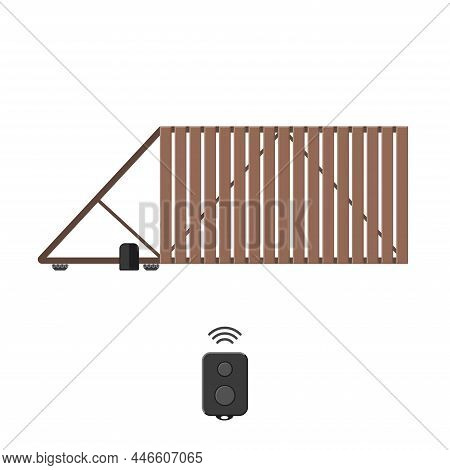 Automatic Sliding Gate To A Private Home.