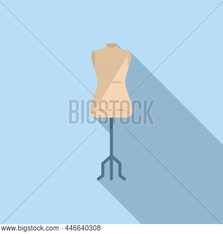 Sewing Mannequin Icon Flat Vector. Repair Machine. Needle Work