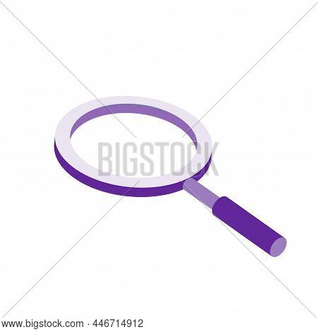 Concept Of Magnifying Glass. Information Search Metaphor. Training, Selfdevelopment. Search For Empl