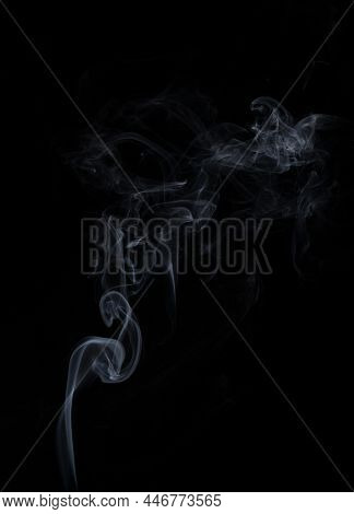 Abstract Smoke Backgrounds Steam Of White Smoke Overlay Effect On Black Wallpaper.