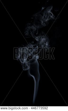 Movement Of Smoke On Black Background, Smoke Background, Abstract Smoke.