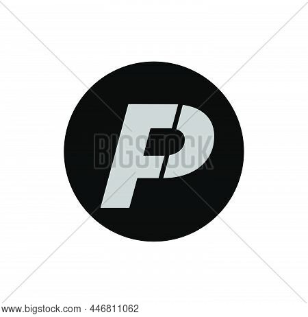 Fp Company Name Initial Letters Monogram. Fp Letters Brand Icon.
