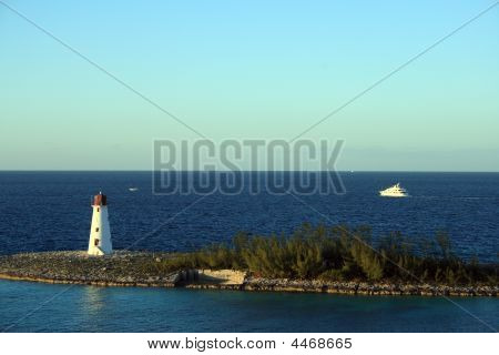 Faro di Cape a Paradise Island nelle Bahamas