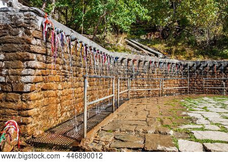 108 Holy Springs At Muktinath. Sacred Place Of Buddhists And Hindus. Nepal