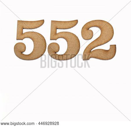 Number 552 - Piece Of Wood Isolated On White Background