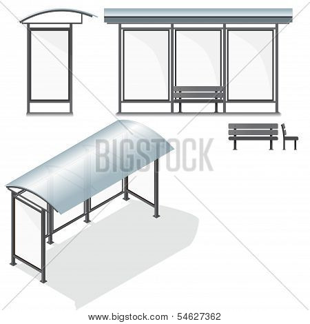 Bus Stop. Empty Design Template for Branding