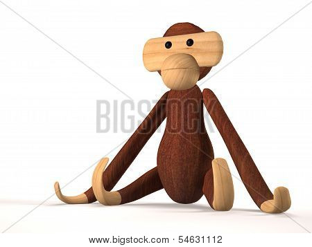 Wooden Toy Monkey