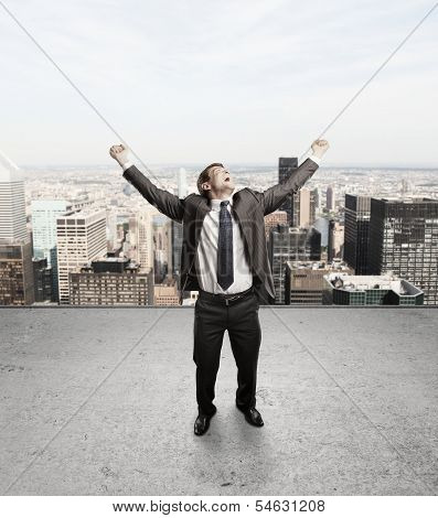 Happines Businessman