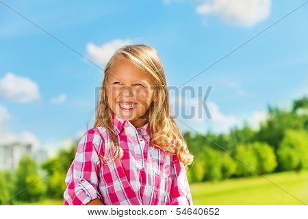 Laughing Blond Little Girl