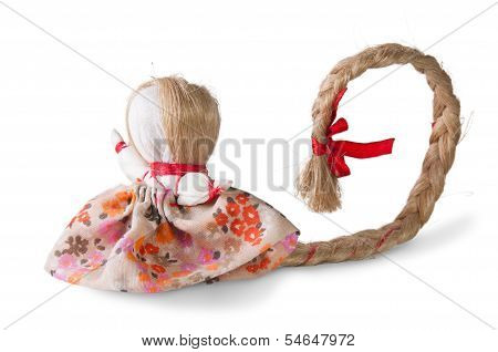 Russian Traditional Rag Doll With Tress