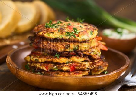 Zucchini and Bell Pepper Fritter