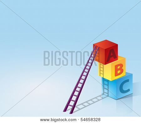 Step Ladder on ABC Boxs Stack Up