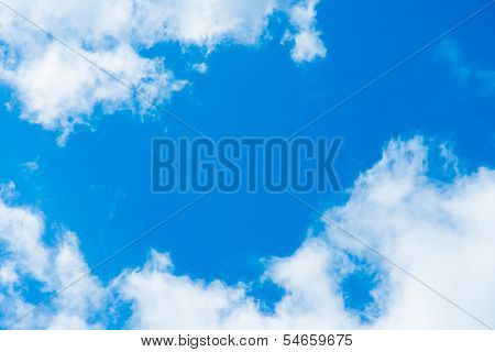 Cloud And Blue Sky On A Sunny Day