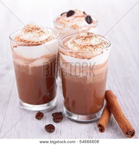coffee or chocoate with cream