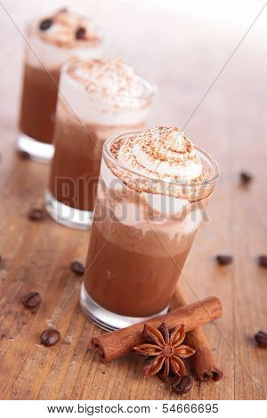 coffee or chocoate with cream