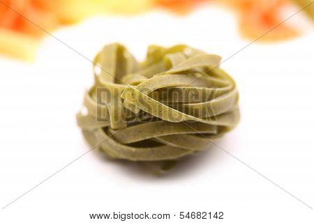Tagliatelle paglia e fieno tipycal italian pasta