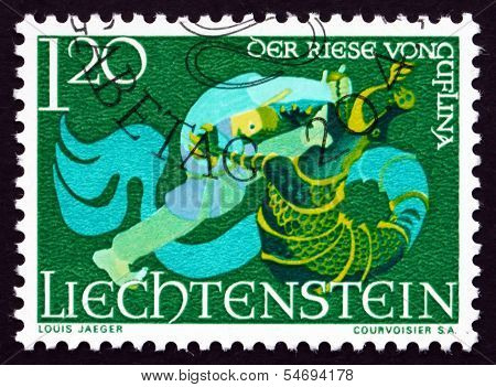 Postage Stamp Liechtenstein 1967 The Giant Of Guflina
