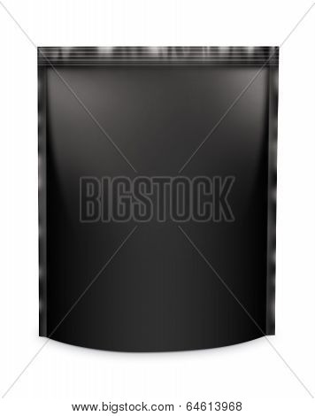 Snack package frontally. Packing isolation of the product Blank