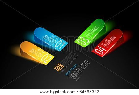 Original Style Infographic Template to display your data. 3D Effect and blend-made shadows, ready to cut and paste on evry surface