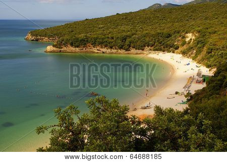 Beach Bay In Portinho Da Arrabida, Portugal