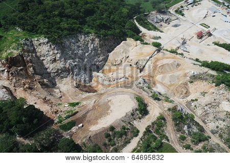 Aerial View Of Quarry Development