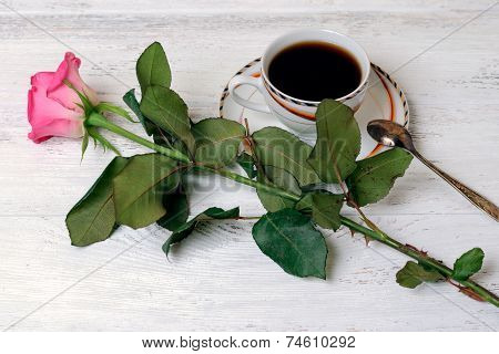 Coffee And Rose