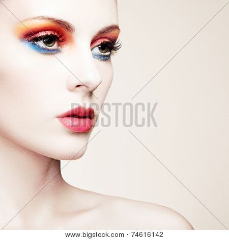Portrait Of Beautiful Young Woman.