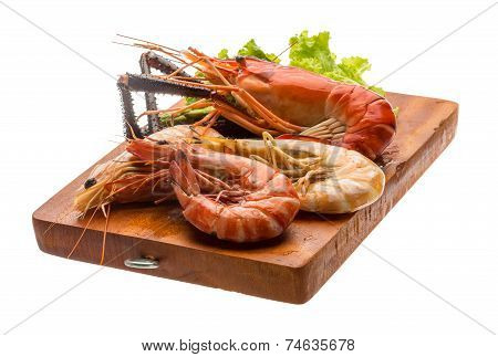 Giant Freshwater Prawn And King Prawns
