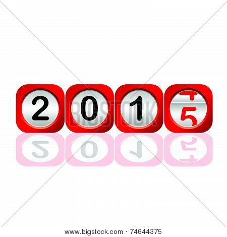 New Yera Counter For 2015 Vector Illustration
