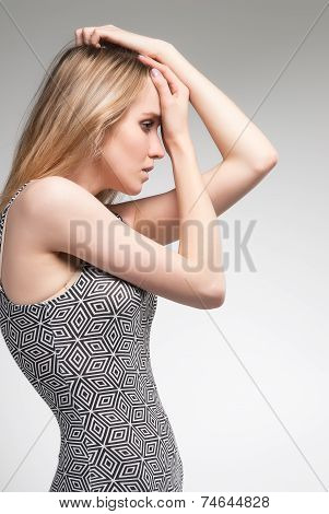 Attractive sad girl