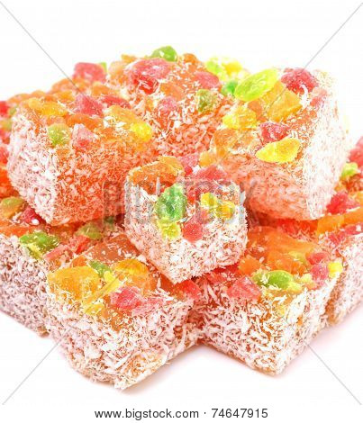 Turkish Sweet Delights Lucum In Coconut Shavings