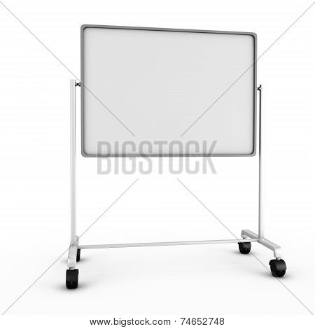 Blank White Office Board Isolated On White Background.
