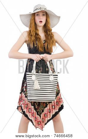 Woman with bag in fashion concept