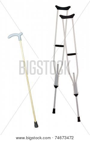 walking stick under thew white background