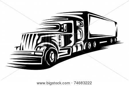 Moving delivery truck