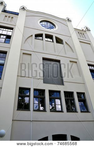 Front of the historical Art Nouveau building
