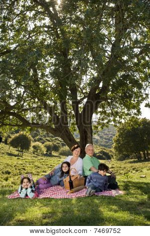 Bedsteforældre barnebarn Picnic
