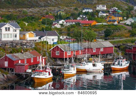 Wooden House At The Lofoten Archipelago