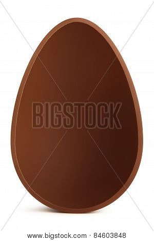 chocolate Easter eggs on white background