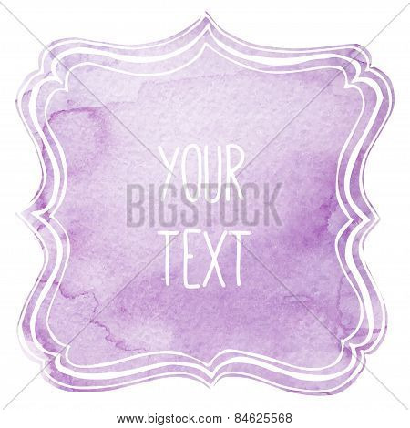 text frame with watercolor background