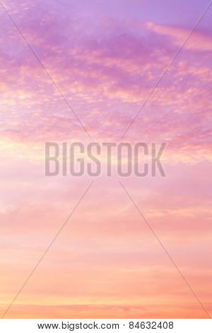 Sky With Clouds And Sun