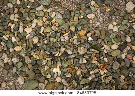 Brightly Colored Green Stones At Illia Beach, Evia, Greece