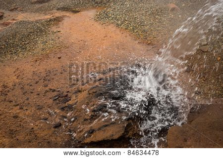 Thermal Springs On The Beach In Kato Illia, Evia, Greece