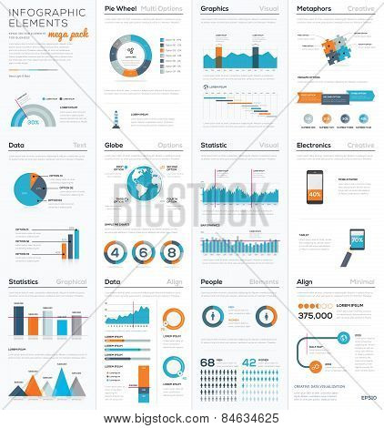 Mega colletion of infographic business vector elements EPS10
