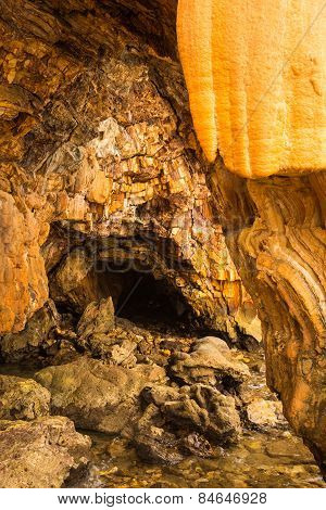 Rock Formations On The Beach  In Loutra Edipsou, Evia, Greece