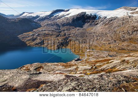 Way to Dalsnibba mountain in Norway