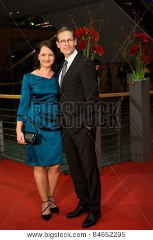 BERLIN, GERMANY - FEBRUARY 14: Claudia Mueller and Michael Mueller attend the Closing Ceremony of the 65th Berlinale International Film Festival on February 14, 2015 in Berlin, Germany.