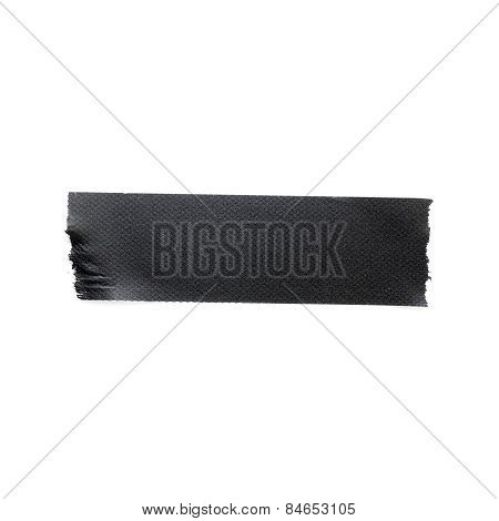Black Matte Cloth Tape Isolated