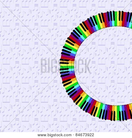 Piano Keyboard On Dimmed Backgorund